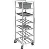 Channel Manufacturing AXDUSR7 40in x 28.5in Welded Aluminum Bus Bin Cart with 8.75in Spacing 