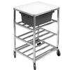 Channel Manufacturing ULR3 21in x 28.5in Aluminum Bus Bin Cart with 9.5in Spacing 