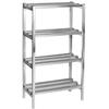 Channel Manufacturing DR2042-4 42inx20"Welded Aluminum Dunnage Shelving Unit with 16.5"Spacing 