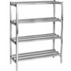 Channel Manufacturing DR2472-4 72inx24"Welded Aluminum Dunnage Shelving Unit with 16.5"Spacing 