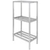 Channel Manufacturing ED2454-3 54inx 24in Welded Aluminum Dunnage Shelving Unit with 26"Spacing 