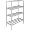 Channel Manufacturing ED2460-4 60inx 24in Welded Aluminum Dunnage Shelving Unit with 26"Spacing 