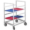 Channel Manufacturing 437A3 21in x 30in x 36in Aluminum Cafeteria Tray Rack with 3in Spacing 