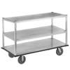 Channel Manufacturing QMA2860-3 62in x 28in x 66in Aluminum Three-Shelf Utility Cart 