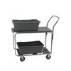 Channel Manufacturing STKC200G 18.5in X 44in Chrome Two-Shelf Stocking Truck with Galvized Deck 