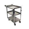 Channel Manufacturing US1827-3 31in x 19in Stainless Steel Three-Shelf Utility Cart 