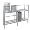 Channel Manufacturing KAR93-DD 93in x 17in x 68in Aluminum Adjustable Double Deep Keg Storage 