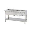 Duke Manufacturing WB304 Aerohot (4) Pan Gas Wet Steam Table with Carving Board 