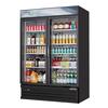 Everest Refrigeration EMSGR48B 53in Wide Two Section Glass Door Merchandiser Cooler 