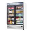 Everest Refrigeration EMSGR48 53in Wide Two Section Glass Door Merchandiser Cooler 