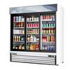 Everest Refrigeration EMGR69 73in Wide Three Section Sliding Door Merchandiser Cooler 