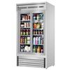 Everest Refrigeration EMGR33-SS 39in Wide Two Section Sliding Glass Door Merchandiser Cooler 
