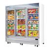 Everest Refrigeration EMGF69 74.75in Wide Three Section Glass Door Merchandiser Freezer 