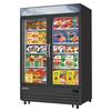 Everest Refrigeration EMGF48B 54.75in Wide Two Section Glass Door Merchandiser Freezer 