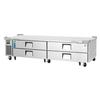 Everest Refrigeration ECB96D4 95.5in Wide Four Drawer Chef Base Refrigerator 
