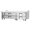 Everest Refrigeration ECB82-84D4 84in Wide Four Drawer Chef Base Refrigerator 