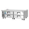 Everest Refrigeration ECB72D4 72in Wide Four Drawer Chef Base Refrigerator 