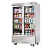 Everest Refrigeration EBGNR2 39in Wide Two Section Glass Door Reach-In Refrigerator 
