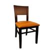 H&D Commercial Seating 8294 BLACK Wood Restaurant Chair with Black Finish & Black Vinyl Seat 