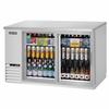 Everest Refrigeration EBB59G-SD-SS 57.75in Wide Two Section Glass Door Back Bar Refrigerator 