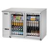 Everest Refrigeration EBB48G-SS 49in Wide Two Section Glass Door Back Bar Refrigerator 