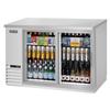 Everest Refrigeration EBB48G-SD-SS 49in Wide Two Section Glass Door Back Bar Refrigerator 