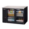 Everest Refrigeration EBB48G 49in Wide Two Section Glass Door Back Bar Refrigerator 