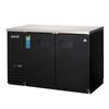 Everest Refrigeration EBB48 49in Wide Two Section Solid Door Back Bar Refrigerator 