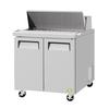 Refrigeration X XST-36-N6 36in Wide 10 Pan Two Section Sandwich Salad Prep Table 