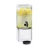 Cal-Mil 1112-1 7.25inx 9.25in Glass Body 1.5gl Square Beverage Dispenser 