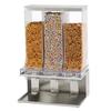 Cal-Mil 22355-3-55 17.5in x 12in Stainless Steel Cereal Dispenser with (3) Bins 