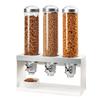 Cal-Mil 3598-3-55 Luxe 20.5in x 7.25in x 27"H White Metal Cereal Dispenser 