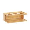 Cal-Mil 3823-60 Bamboo 17.25in x 9.5in x 23.5"H 3 Sections Cereal Dispenser 
