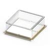 Cal-Mil 22099-CVR 9in x 9in x 3in Stackable Crystal Clear Cover - 3 Each 
