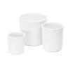 Cal-Mil 1950-64-15 6.75in Dia. x 6.25"H White Melamine 64oz Salad Crock 