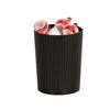 Cal-Mil 24020-5-13 4.75in Dia. x 6"H Black Melamine Ribbed Salad Crock - 6 Each 
