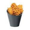 Cal-Mil 3600-65M 4.25in Dia. x 4.25"H Black Melamine French Fry Crock - 6 Each 
