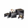Cal-Mil 237 Classic 8in x 8in Black Acrylic Nestable Display Riser Set 