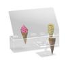 Cal-Mil 297 19in x 6in Clear Ice Cream Cone Holder with Sneezeguard 