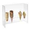 Cal-Mil 394 20in x 4in Clear Ice Cream Cone Holder with Sneezeguard 