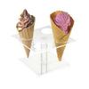 Cal-Mil 396 7in x 7in Clear Ice Cream Waffle Cone Holder - 4 Each 