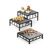 Cal-Mil 1711-5-65 12in x 12in x 5"H Black Iron Display Riser with Slate Top 