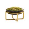 Cal-Mil 23791-4-130 8in Dia. x 4"H Antique Brass Wire Display Riser 