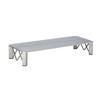 Cal-Mil 3418-3 Industrial 20in x 8in x 3"H Polished Metal Display Riser 