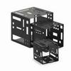 Cal-Mil 1607-7-13 Squared 7in x 7in Black Metal Cube Riser 