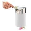 Cal-Mil 1717-15 Luxe 5in Dia. X 7"H White Countertop Trash Bin 