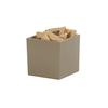 Cal-Mil 22055-4-125 4in x 4in x 4"H Square Taupe Resin Storage Jar - 3 Each 