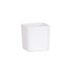 Cal-Mil 24021-4-15 Hudson 3.75in x 3.75in x 3.75"H White Melamine Storage Jar 
