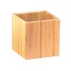 Cal-Mil C4X4-60 Bamboo 4in x 4in x 4"H Natural Storage Jar - 3 Each 