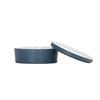 Cal-Mil 24128-7-111 7in Dia. x 3"H Stone Blue Melamine Bento Box - 3 Each 
